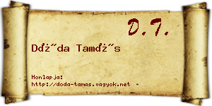 Dóda Tamás névjegykártya