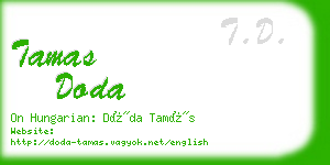 tamas doda business card